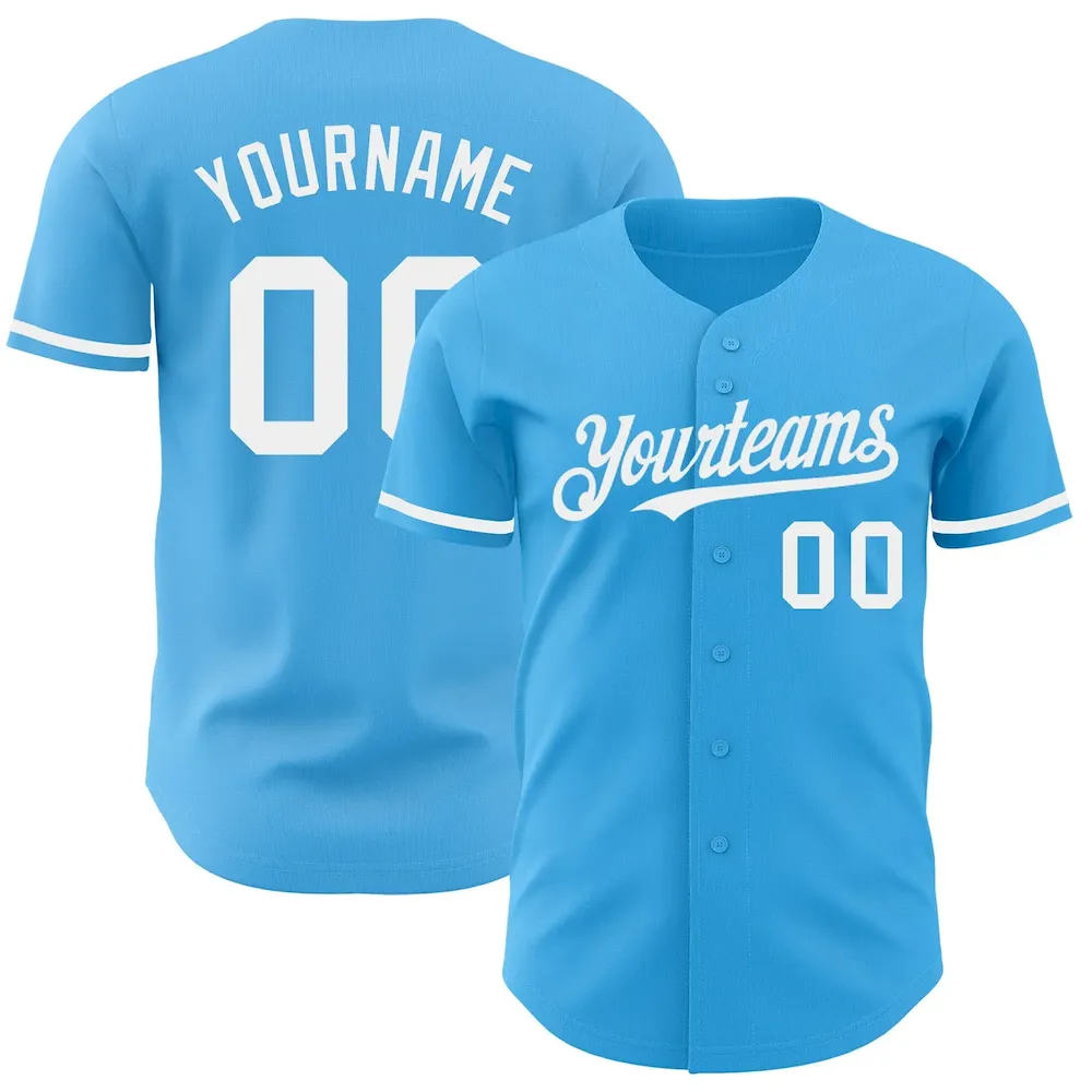 SkyBlue0025.webp Custom Sky Blue White Authentic Baseball Jersey - Image 1