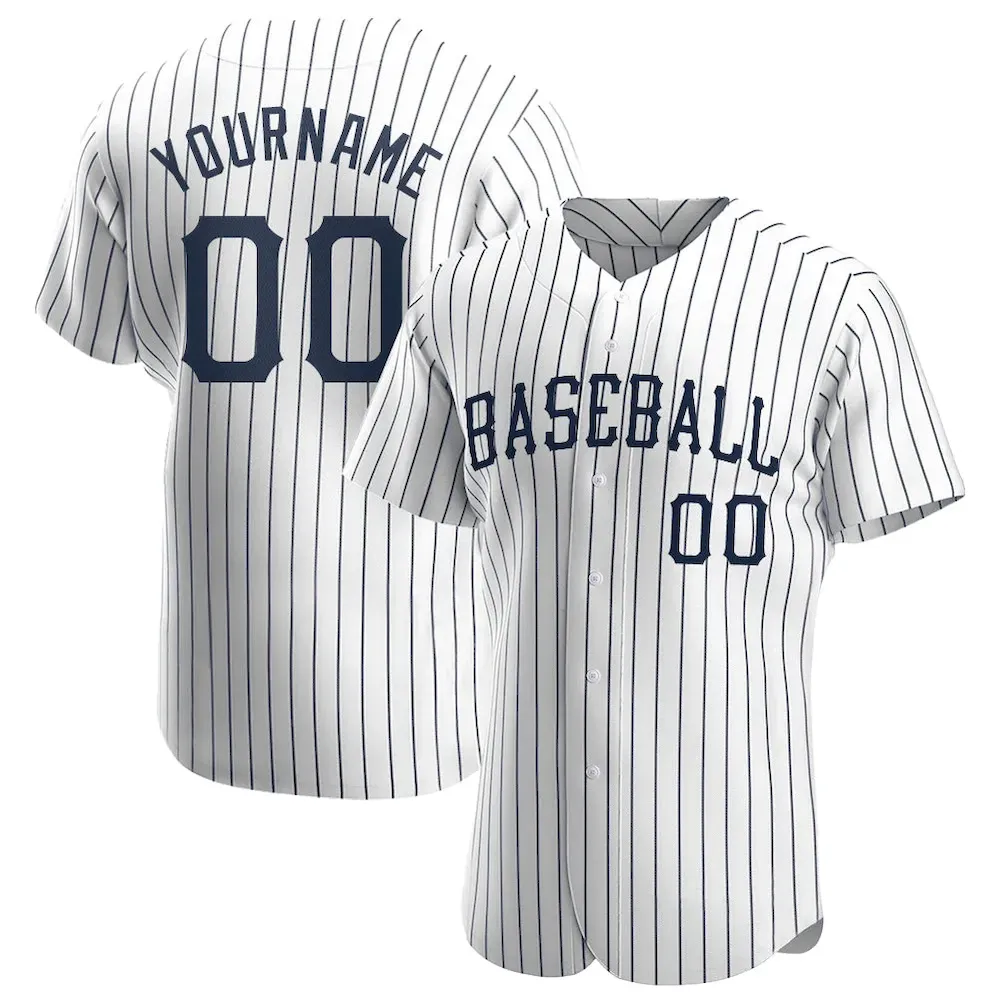 white_0271.webp Custom White Navy Pinstripe Navy Authentic Baseball Jersey - Image 1